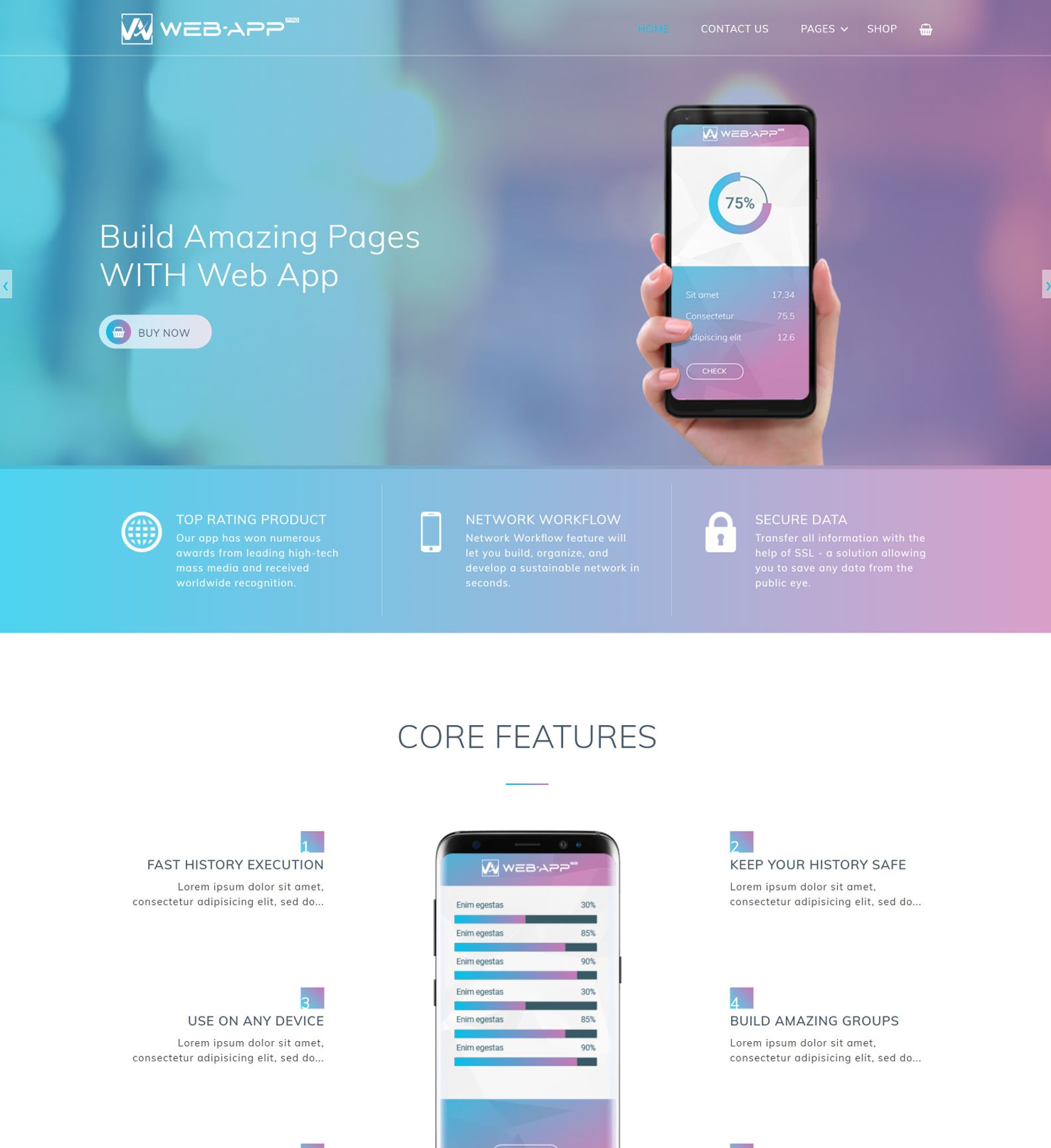 Web App Pro – Best Responsive template for Application - Theme 404